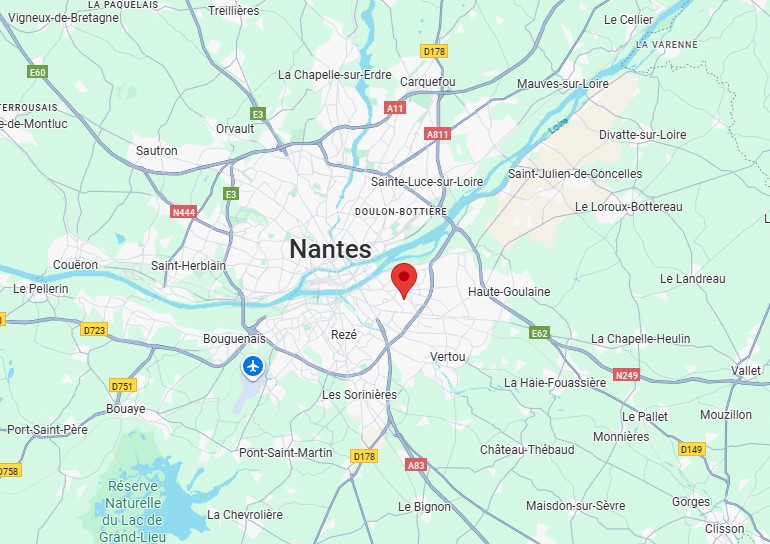 Carte de Nantes et ses environs